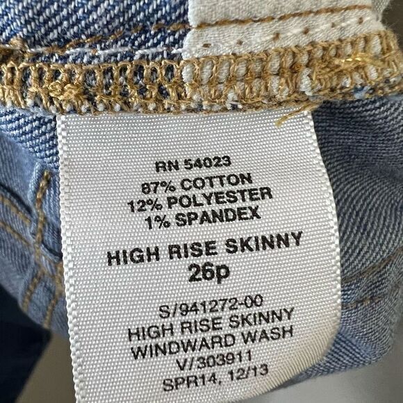 Gap 1969 Womens Blue‎ Denim High Rise Casual Skinny Jeans Size 26P - Picture 7 of 8